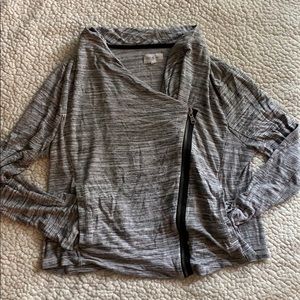 Lou and Grey Asymmetrical Zip up Cardigan Jacket